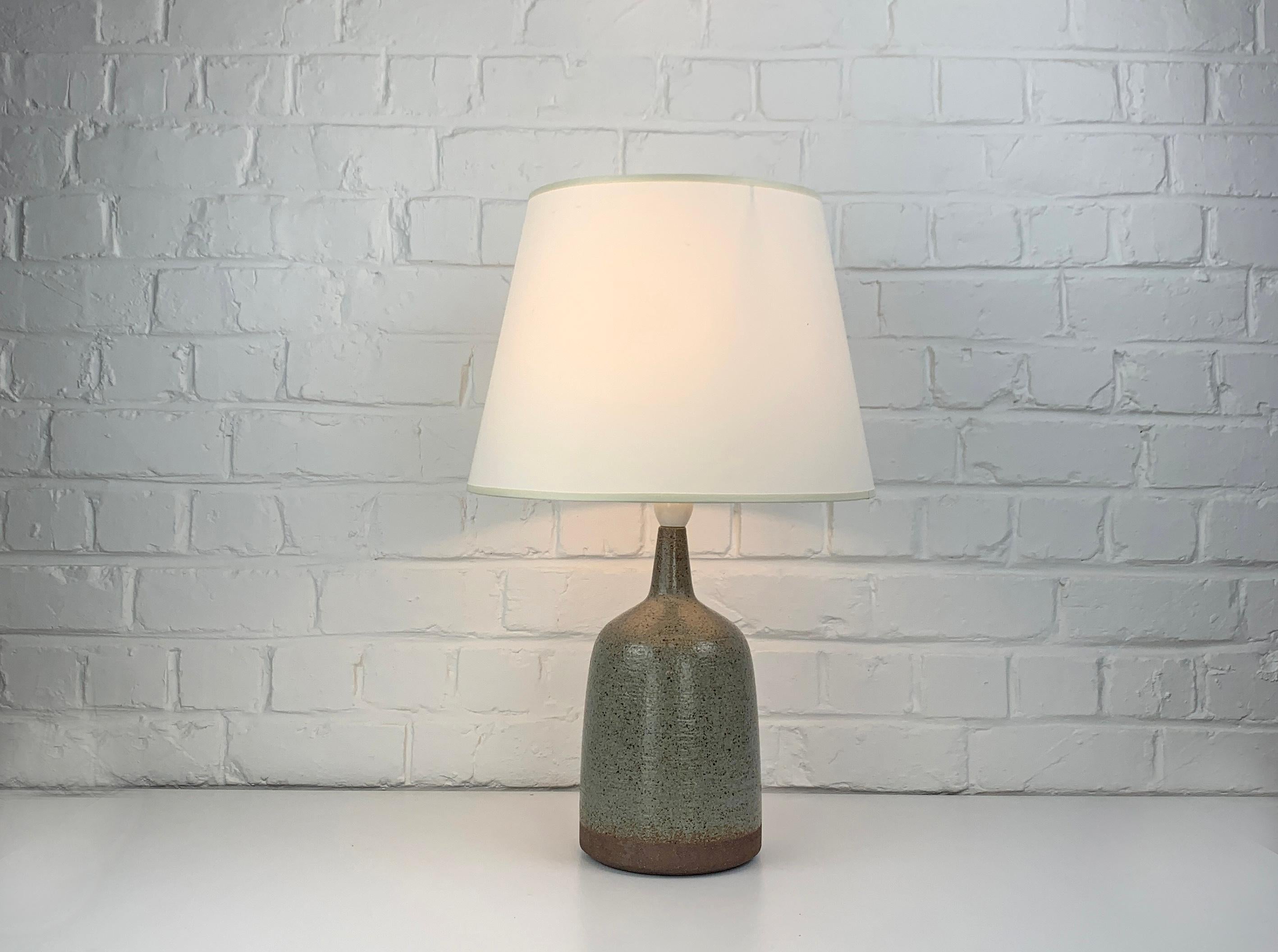 Danish Beige-Grey Ceramic table lamp Palshus Denmark Linnemann-Schmidt stoneware For Sale