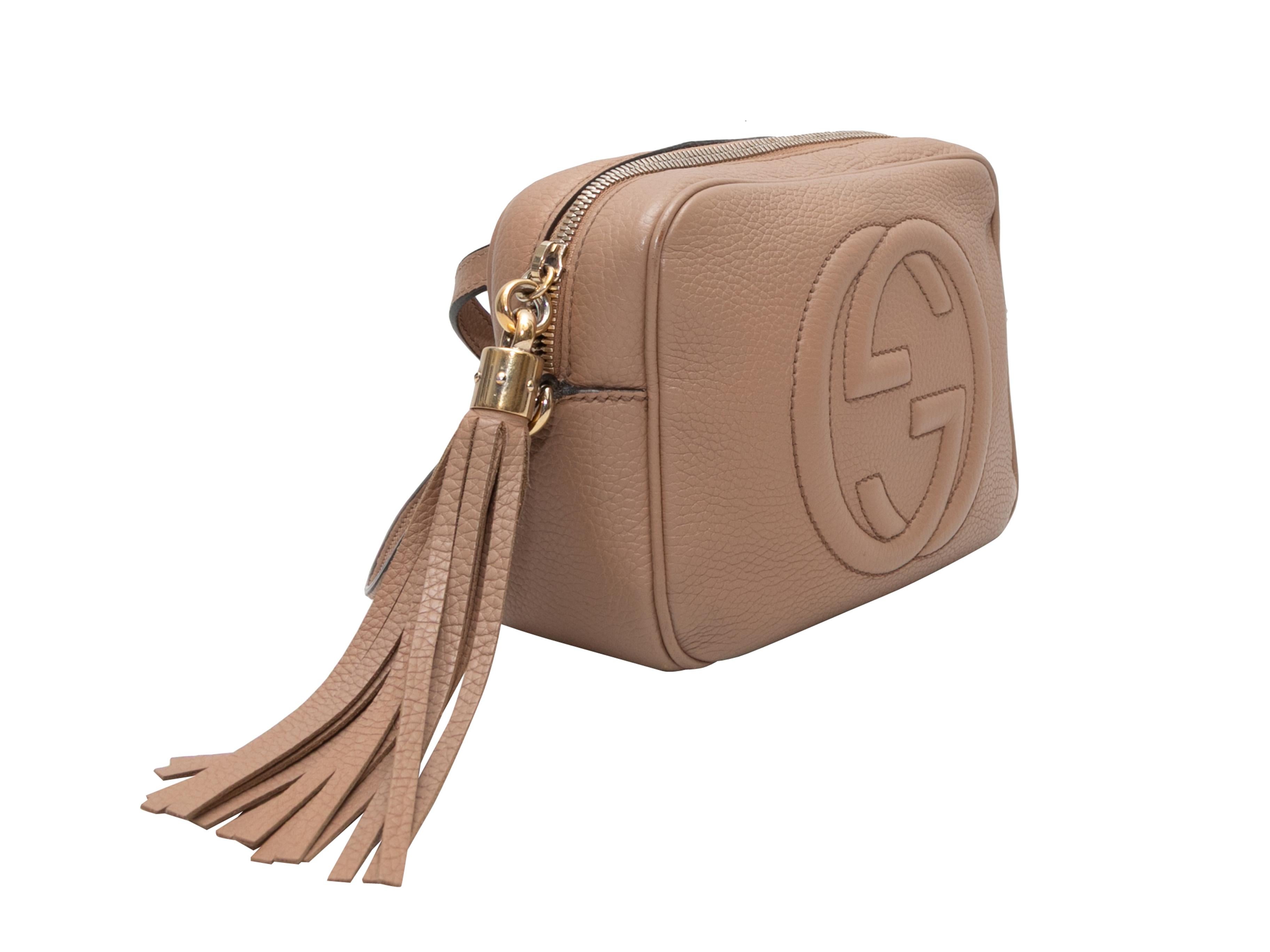 Beige Gucci Small Disco Crossbody Bag In Good Condition For Sale In New York, NY