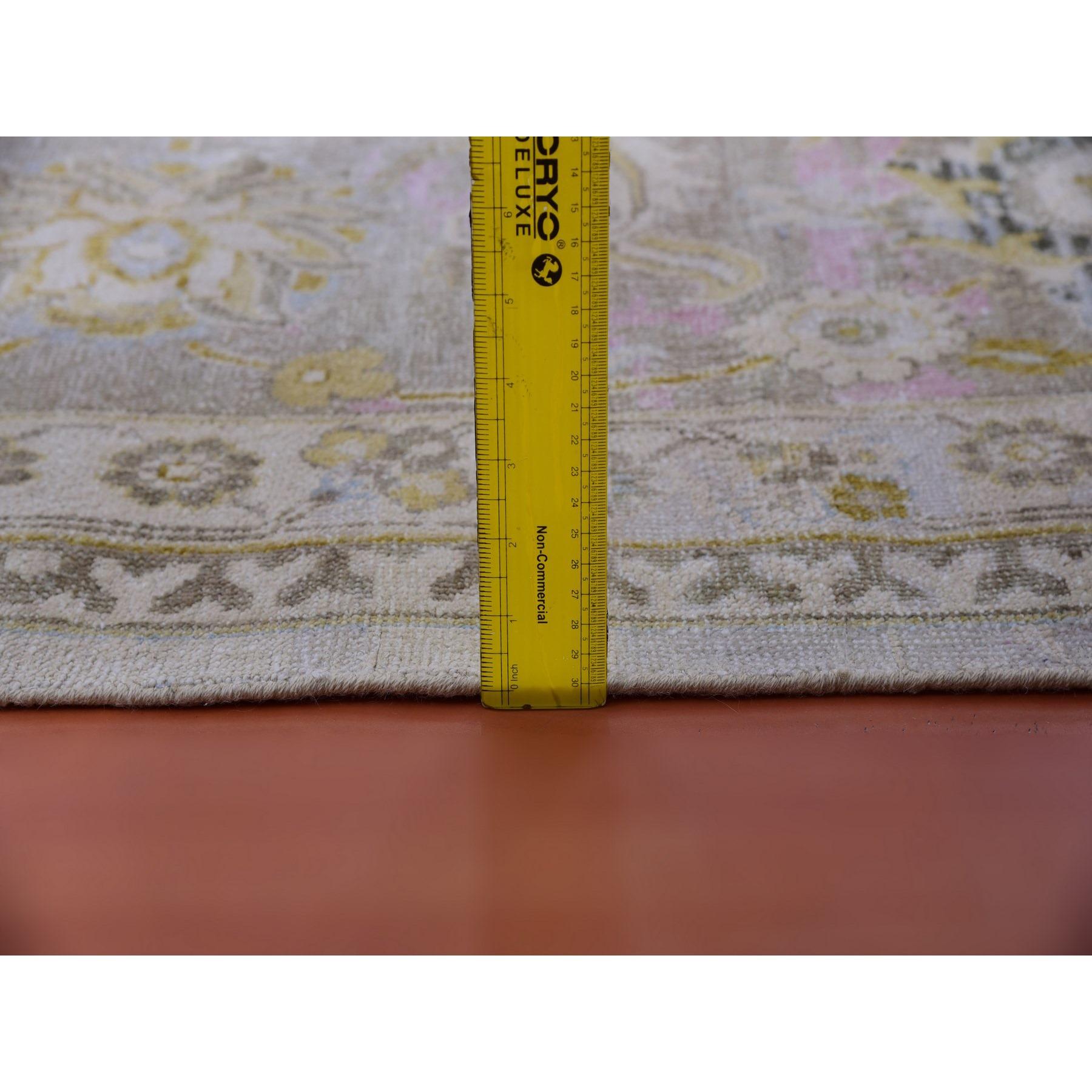 Tappeto orientale XL beige in lana e seta annodata a mano Design/One 12'0