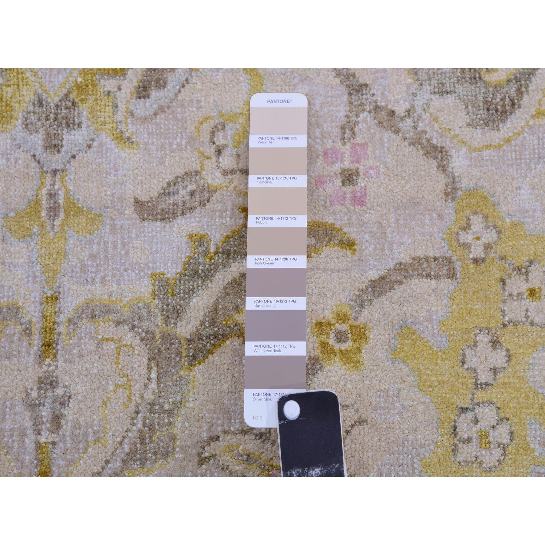 XXI secolo e contemporaneo Tappeto orientale XL beige in lana e seta annodata a mano Design/One 12'0