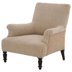 Beige Hemp Napoleon III Armchair