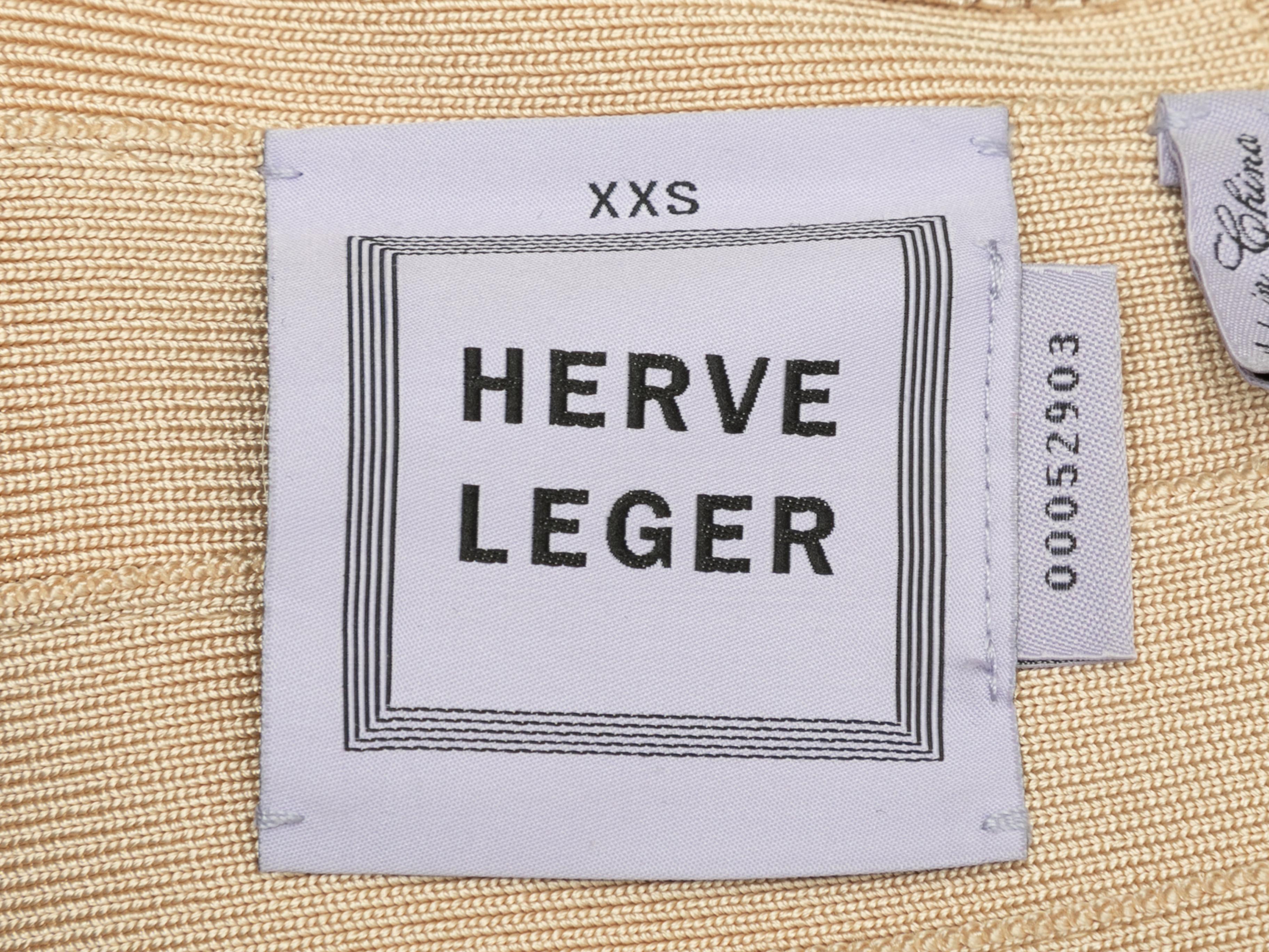 Donna Beige Herve Leger Vestito a fascia senza spalline taglia US XXS in vendita