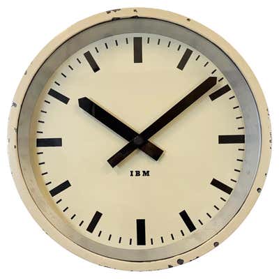 International Business Machines 'IBM' Oak Cabinet Clock, circa 1930s at ...