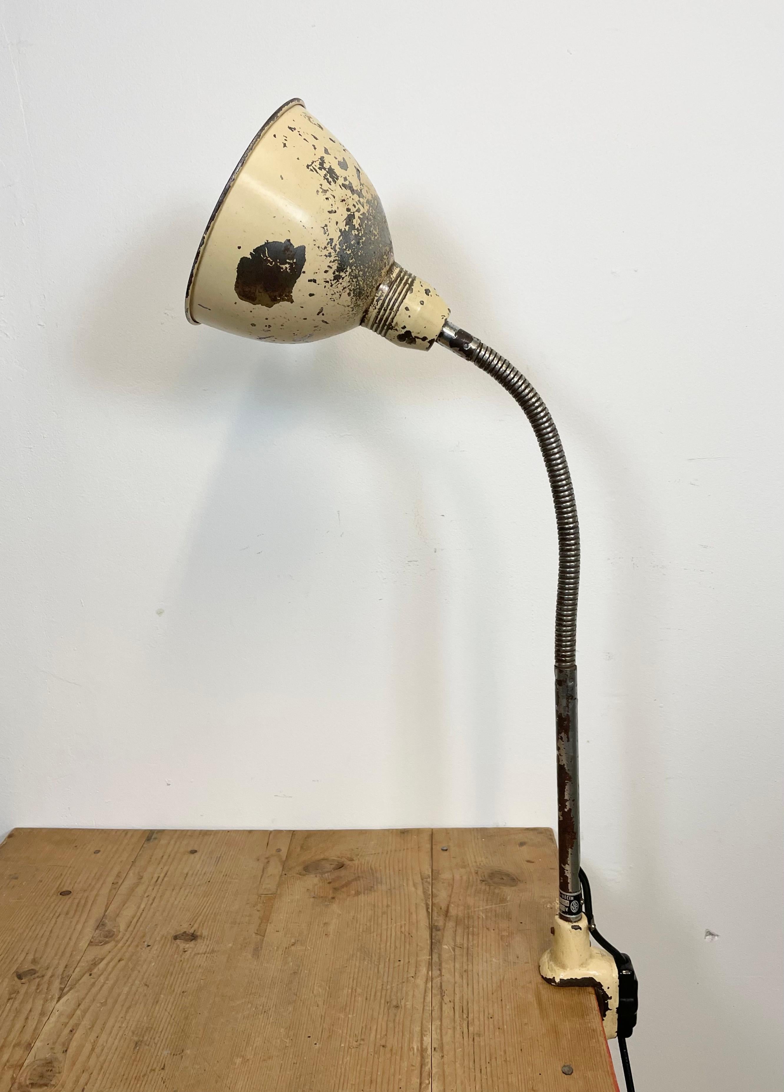 Beige Industrial Gooseneck Table Lamp from Instala, 1960s For Sale 10
