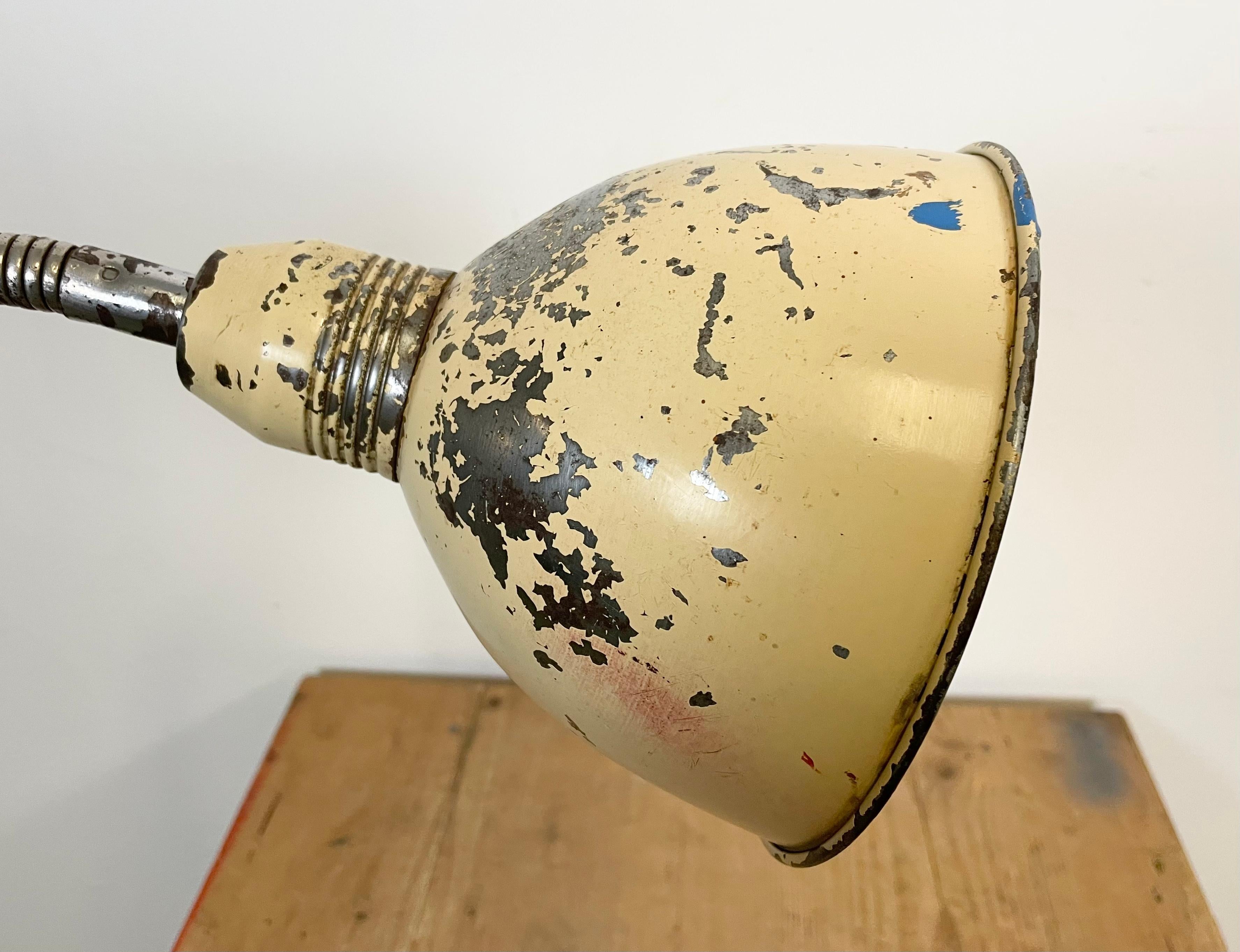 Beige Industrial Gooseneck Table Lamp from Instala, 1960s For Sale 3