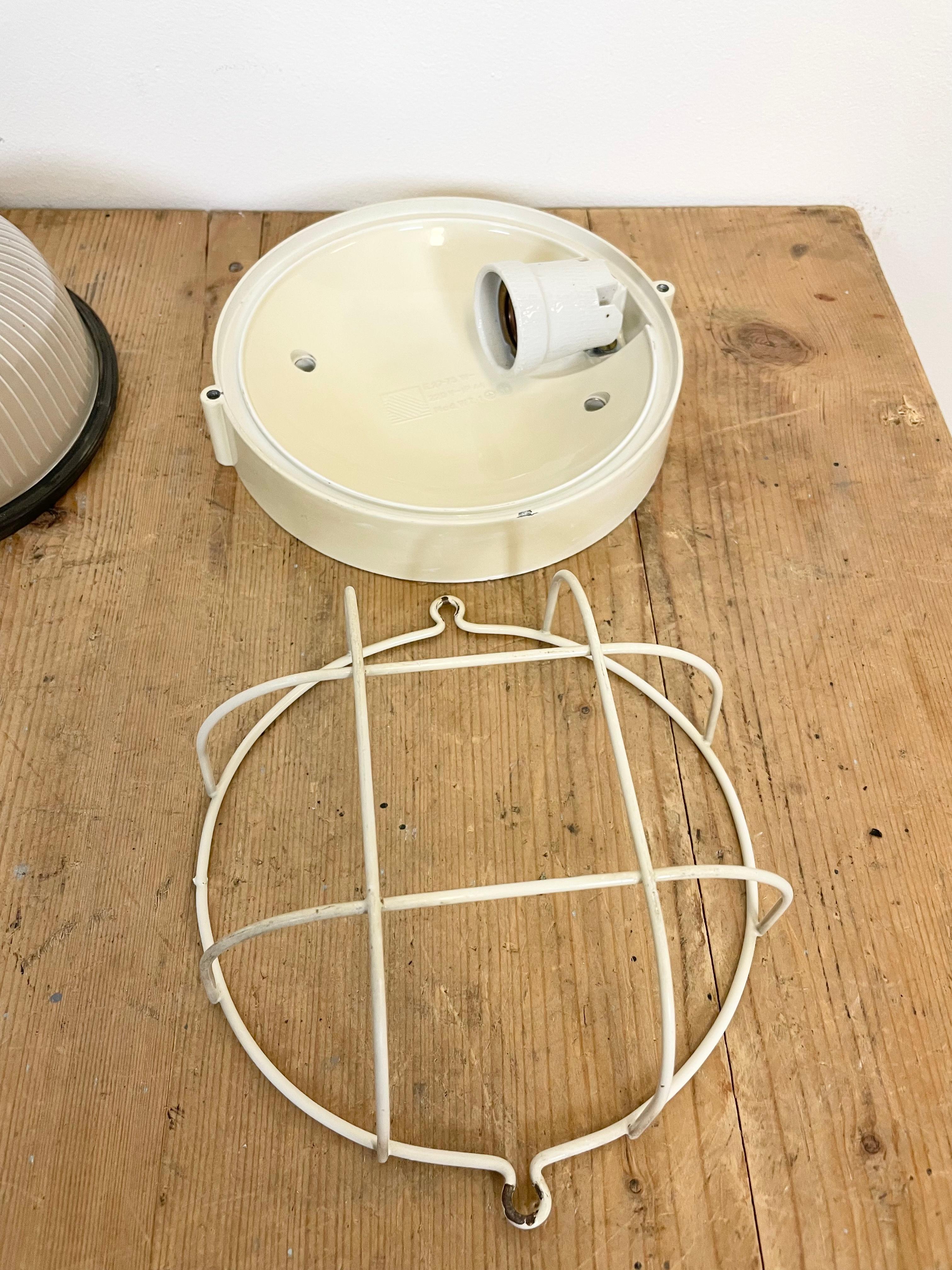 Beige Industrial Iron Wall or Ceiling Light, 1970s 11