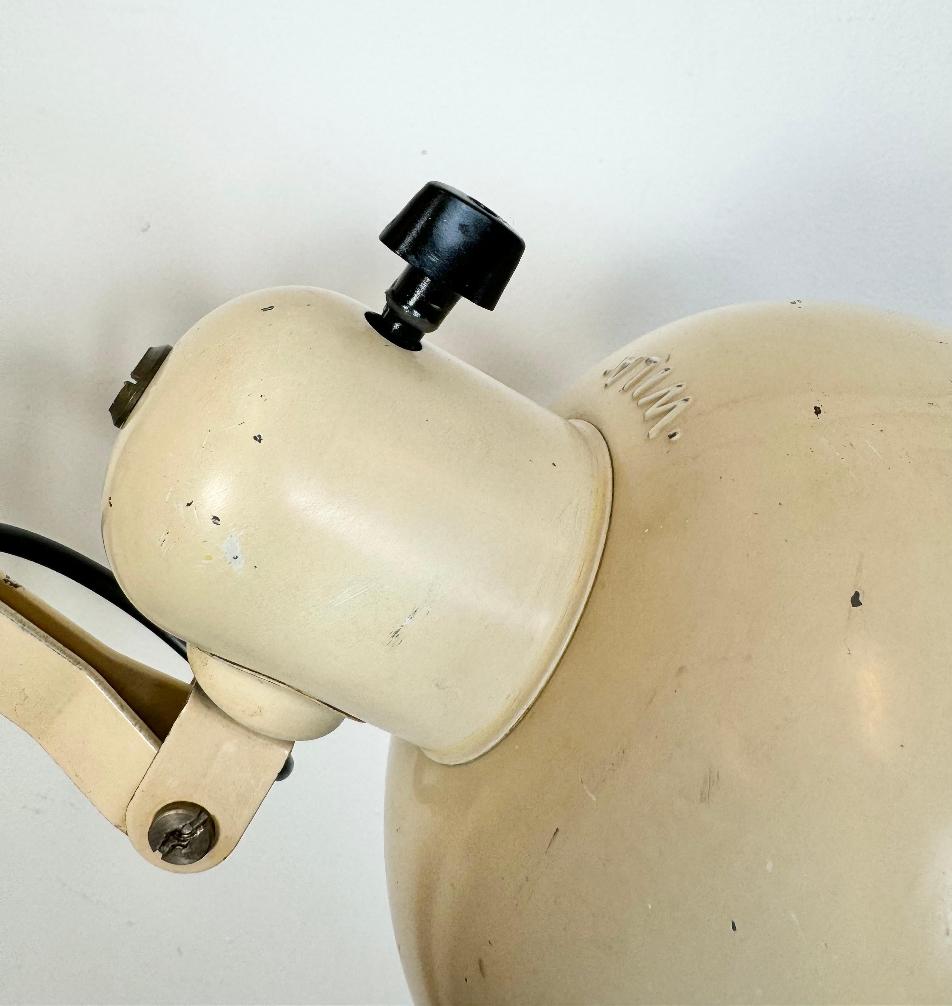 Beige Industrial Midcentury Scissor Wall Lamp from Wila Leuchten, 1960s For Sale 9