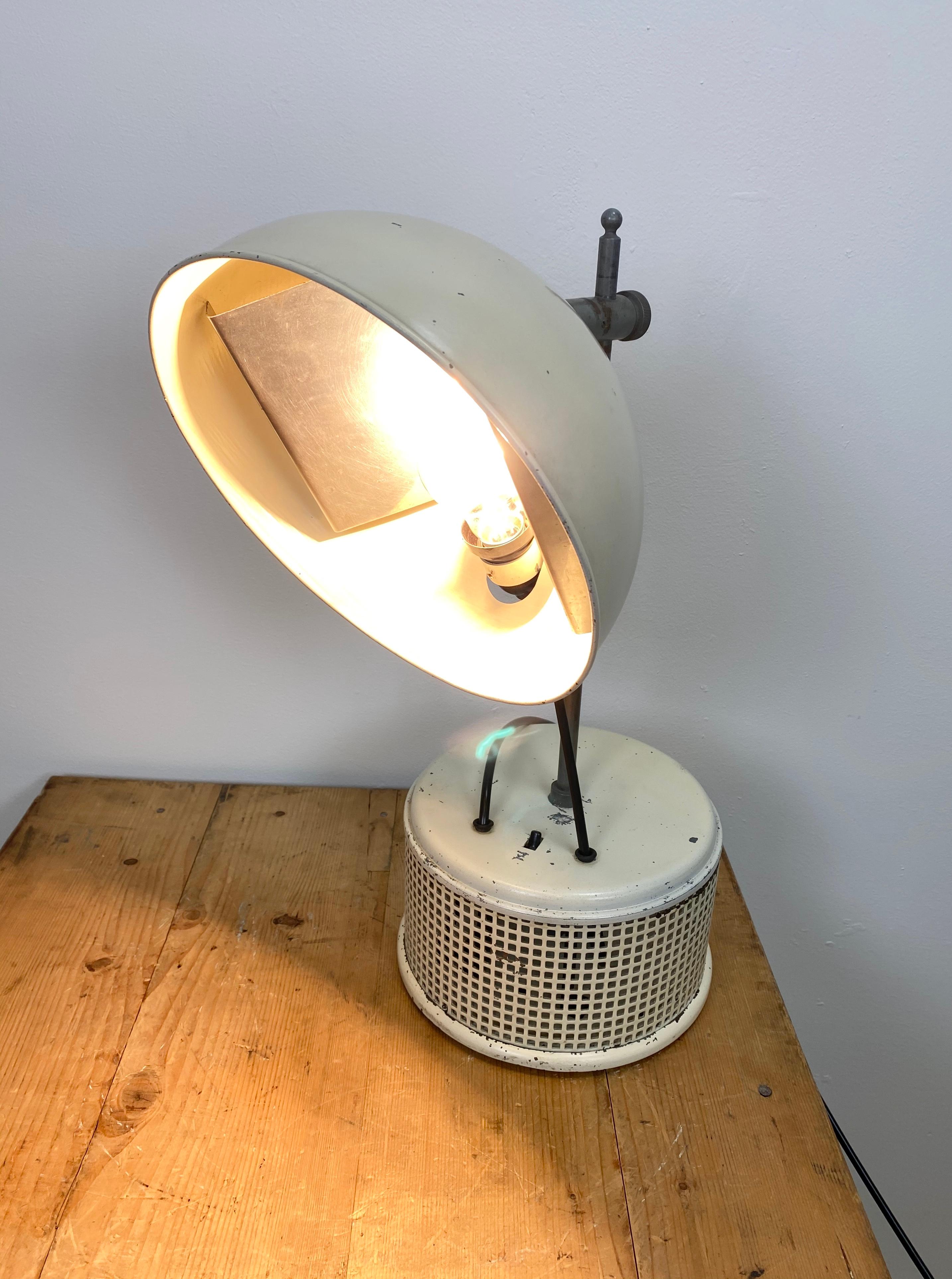 Beige Industrial Table Lamp, 1950s 1