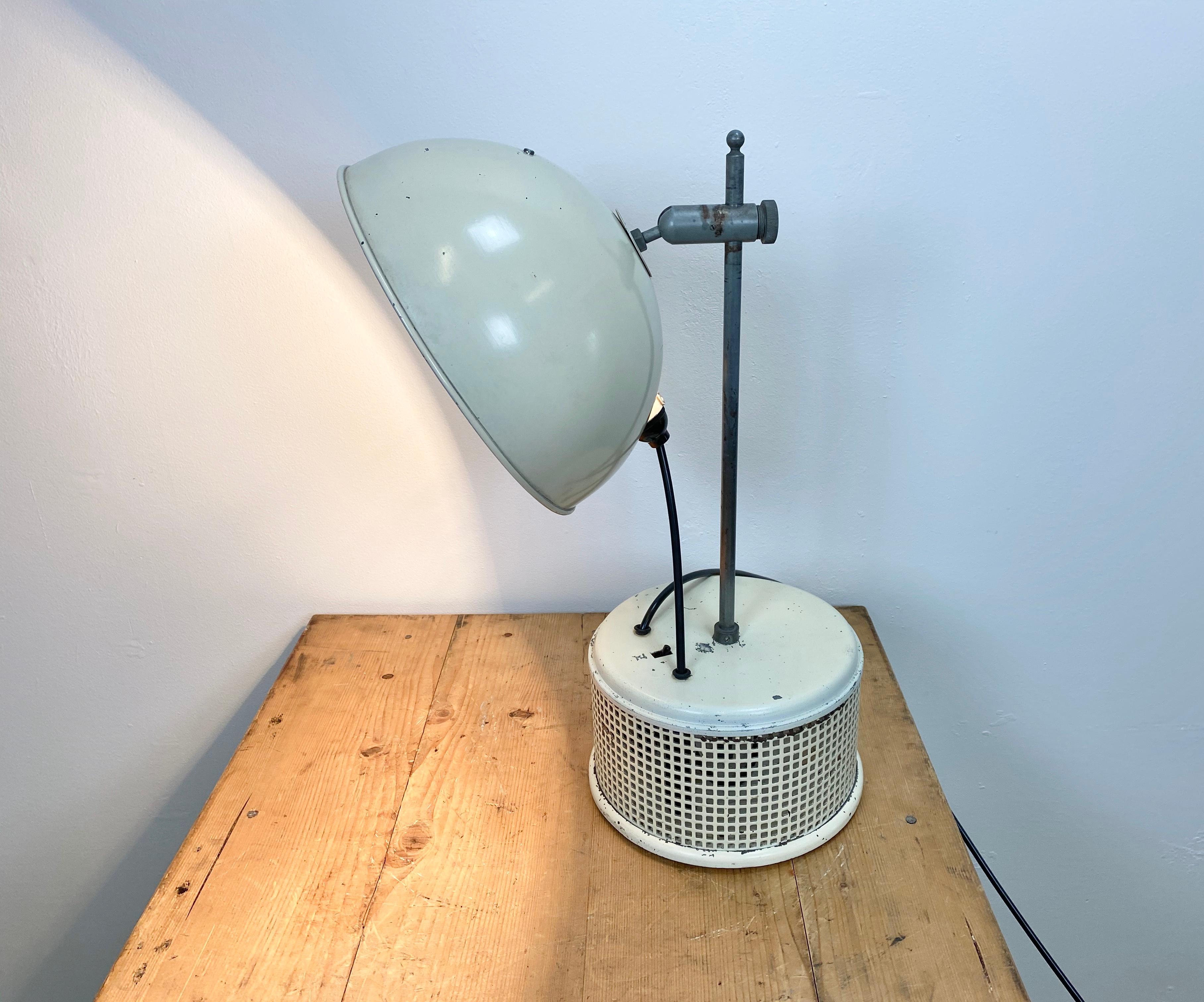 Beige Industrial Table Lamp, 1950s 2