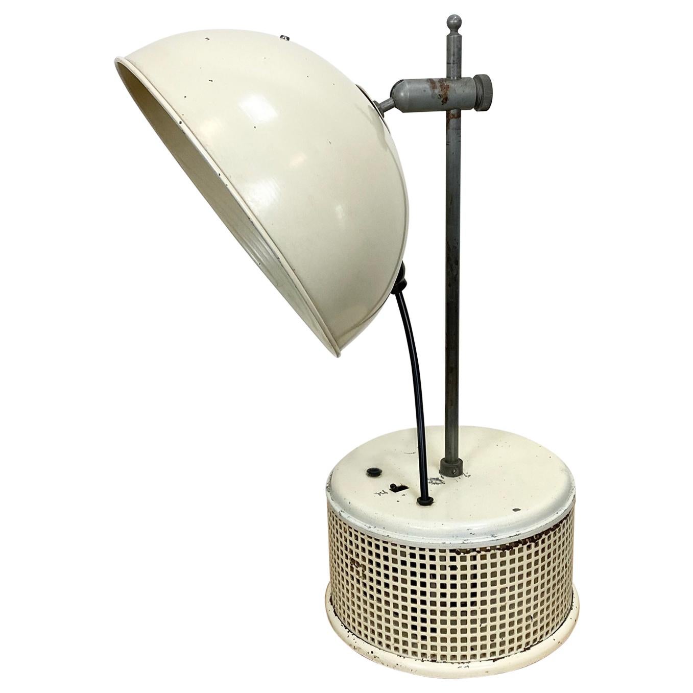 Beige Industrial Table Lamp, 1950s