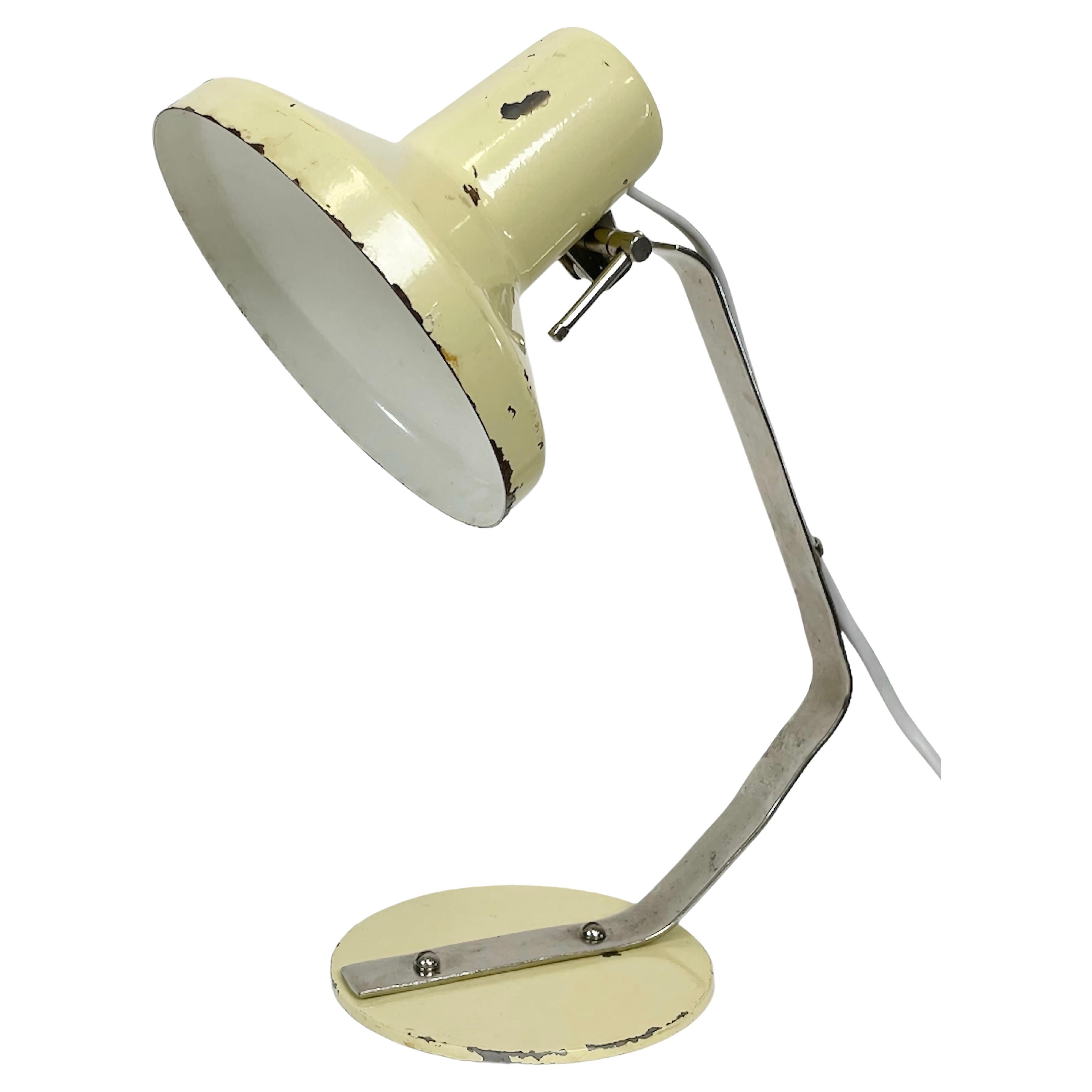 Beige Industrial Table Lamp from Metal Mot, 1960s