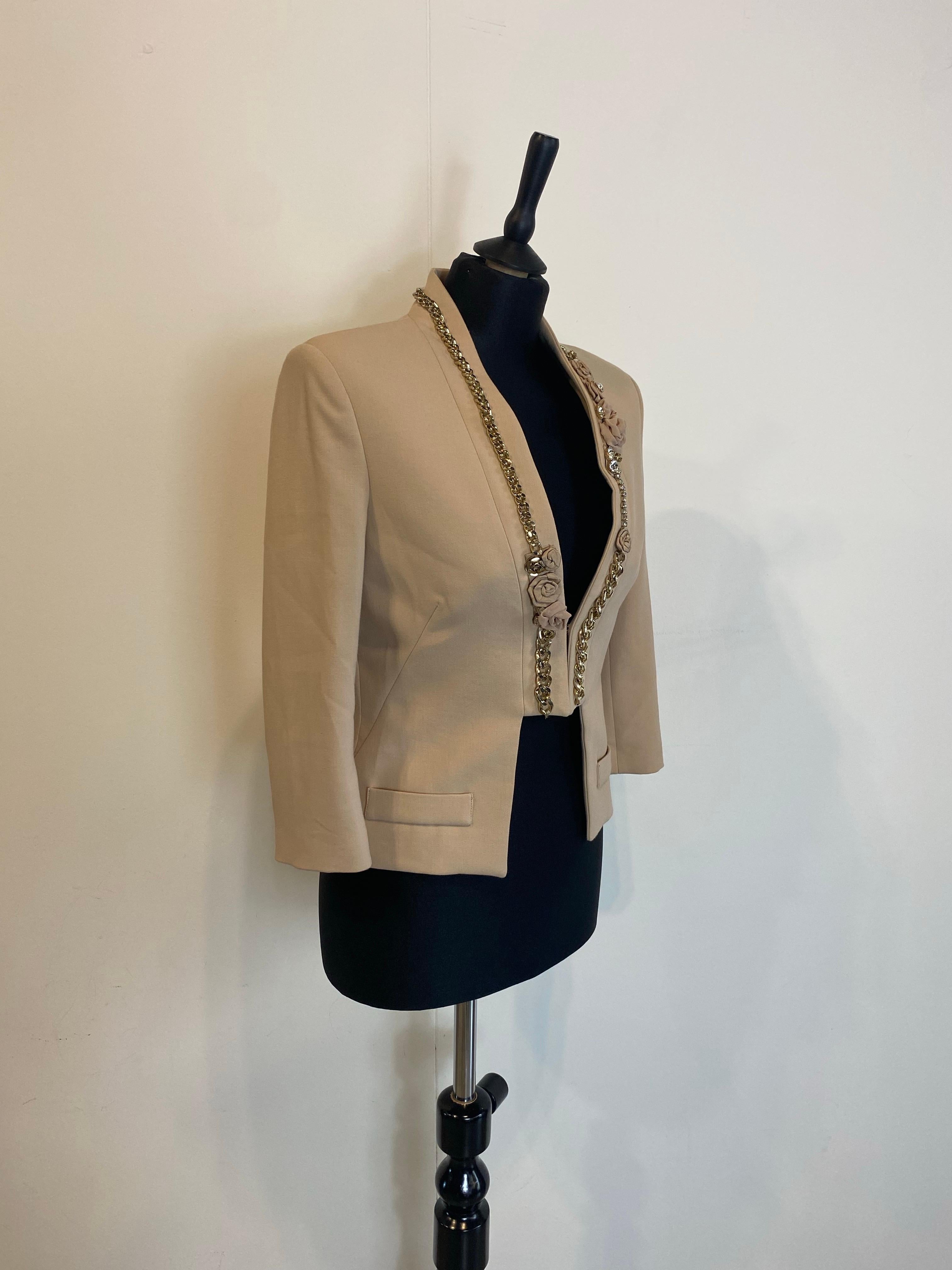 Women's or Men's Beige jacket Elisabetta franchi For Sale