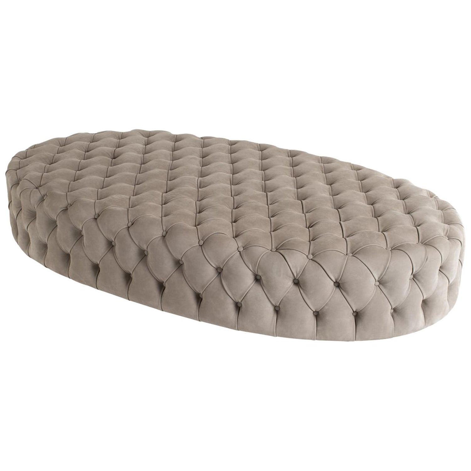 Beige Jay Pouf For Sale at 1stDibs