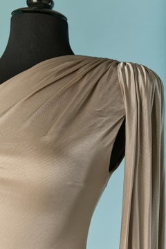 Mini vestido asimétrico de punto beige Couture edit ALEXANDRE VAUTHIER