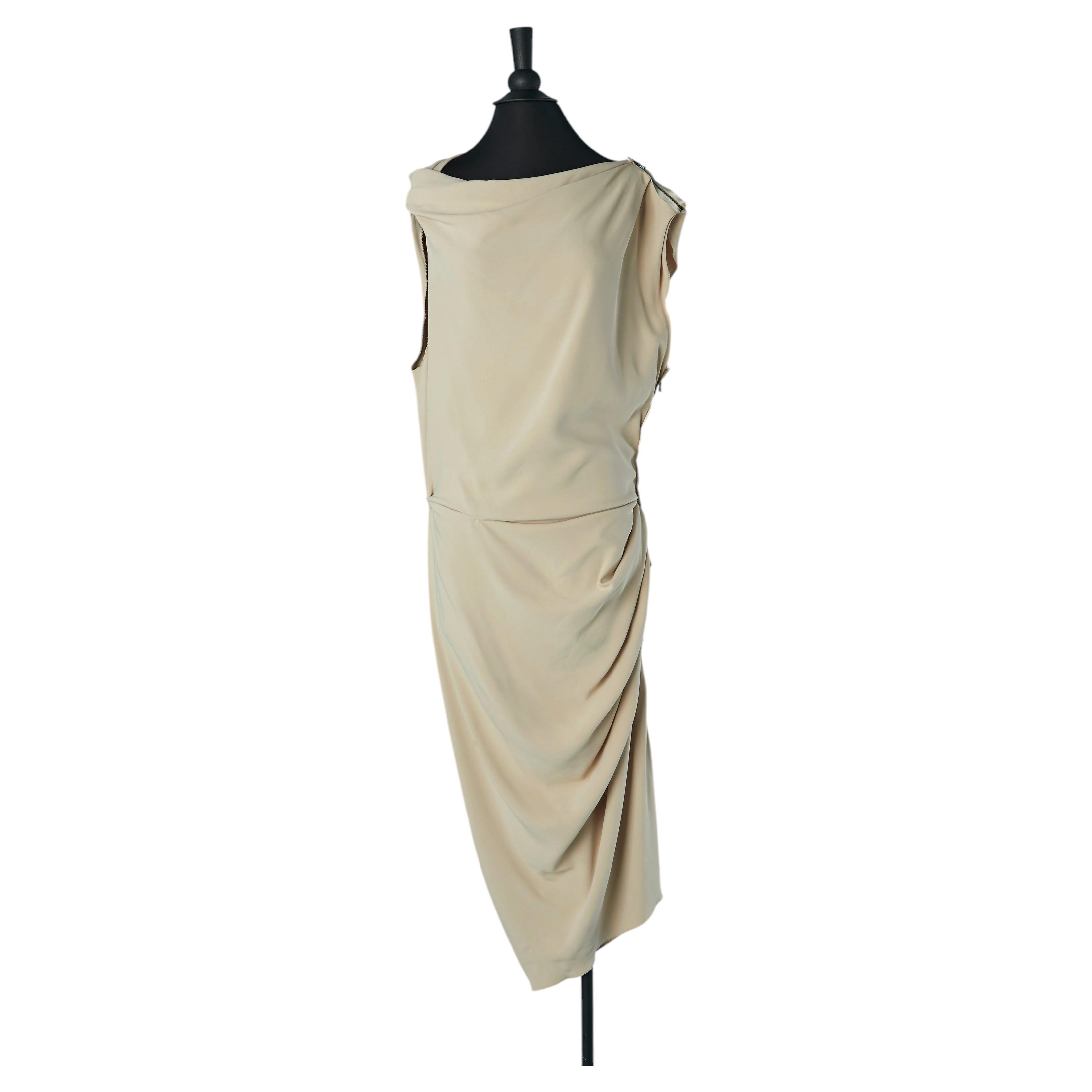 Beige jersey sleeveless dress LANVIN by Alber Elbaz SS2011
