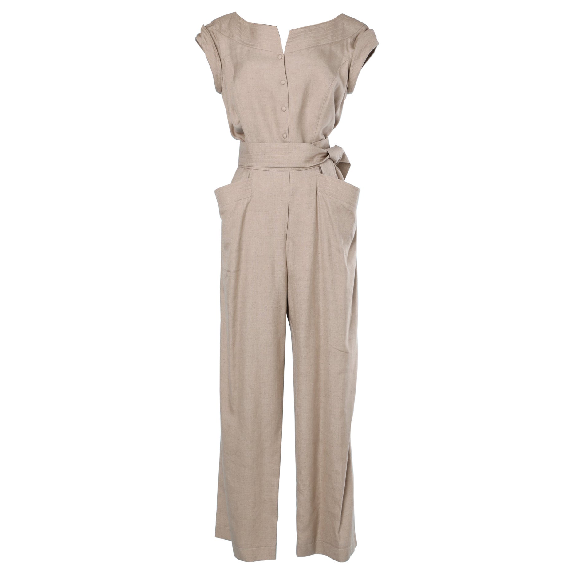 Beige jumpsuit Thierry Mugler