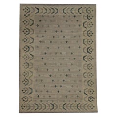 Beige Kilim Rug Traditional Carpet Kilim Scandinavian Style Brown Wool Area Rug