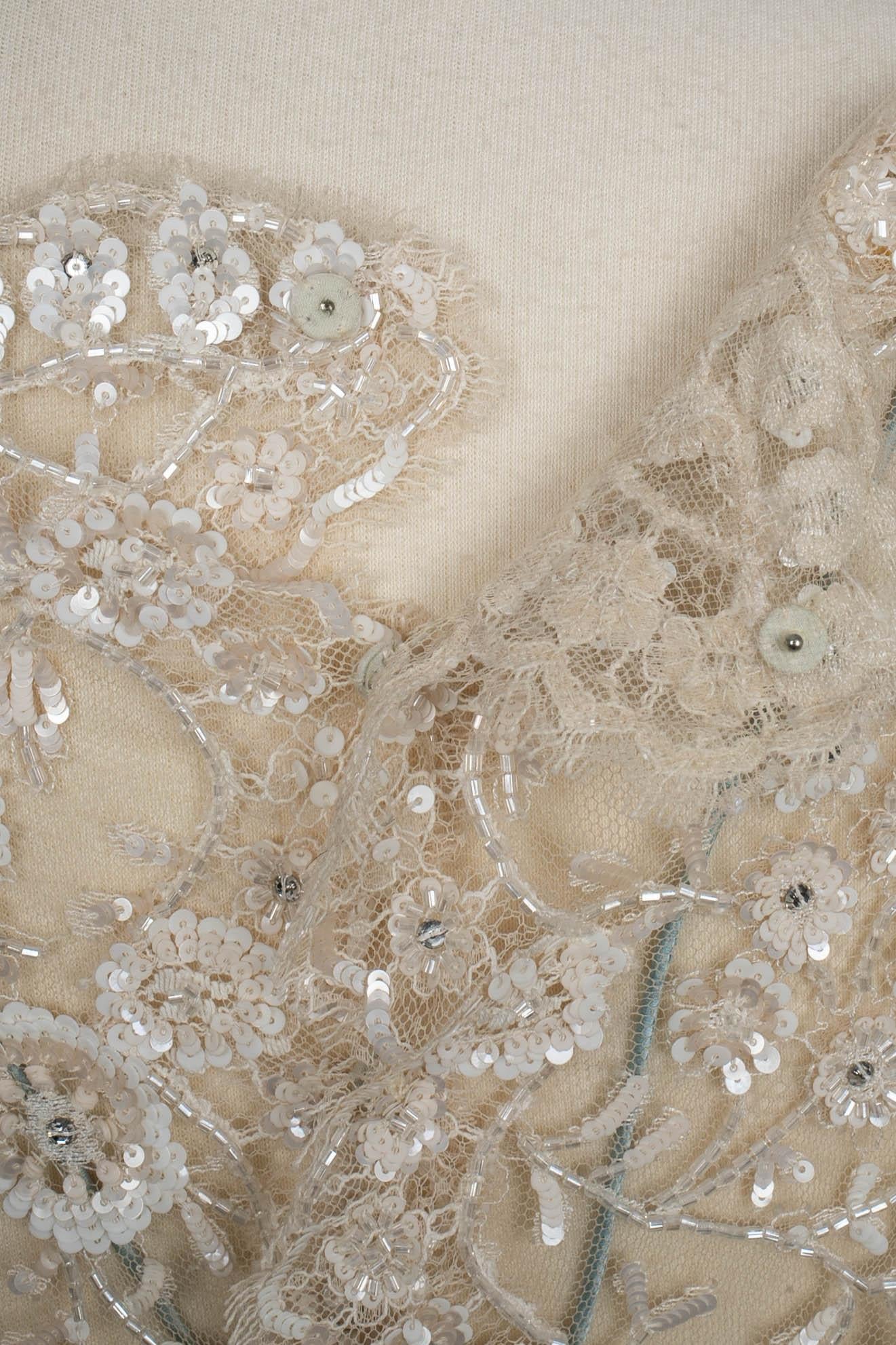 Valentino Beige Lace Dress For Sale 1
