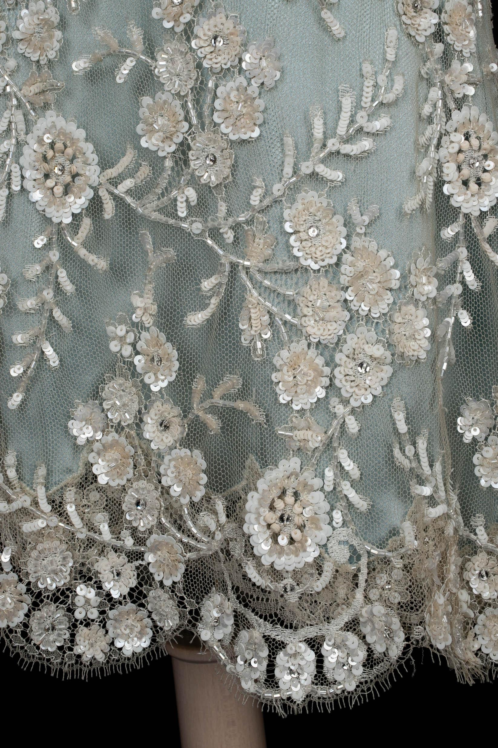 Valentino Beige Lace Dress For Sale 2