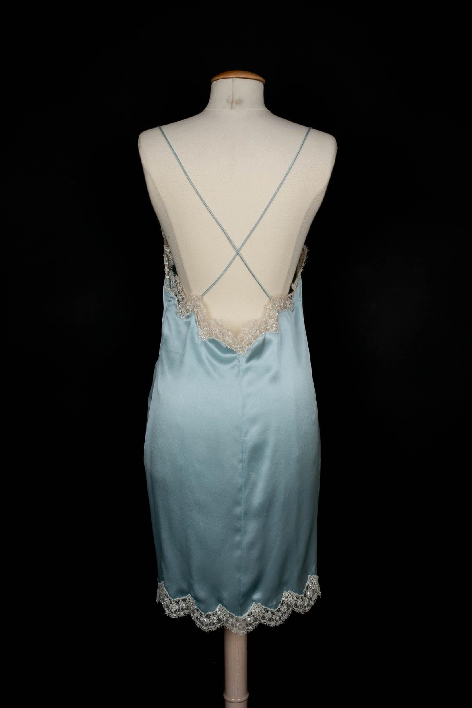 Valentino Beige Lace Dress For Sale 5