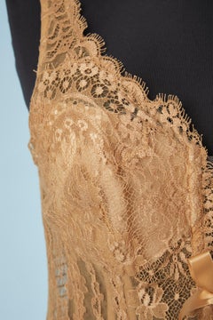 Beige lace lace bustier with boned and padded Marvel by La Perla