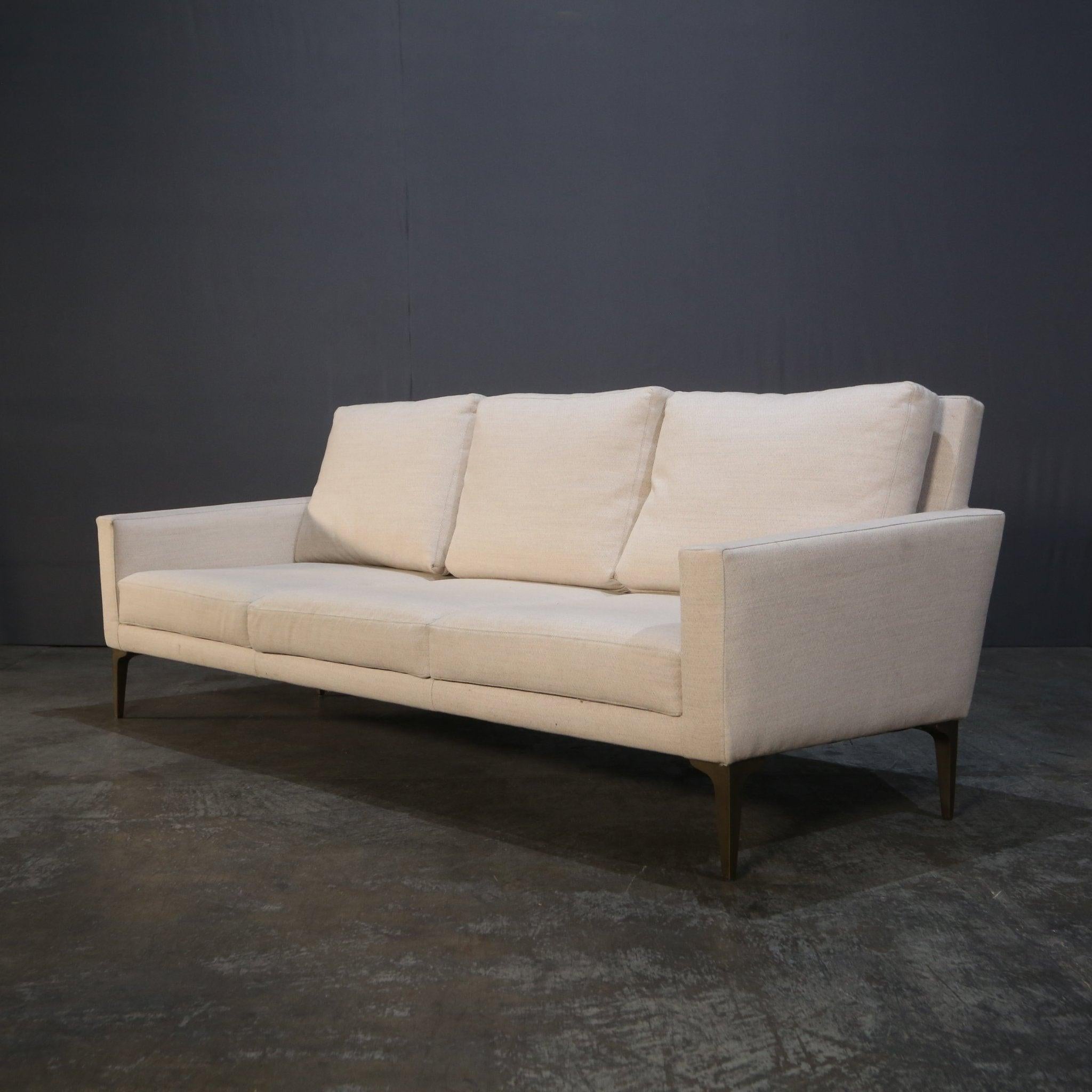 Modern Beige Large Sofa by Edward Wormley For Sale
