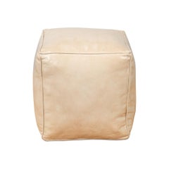 Beige Leather Cube