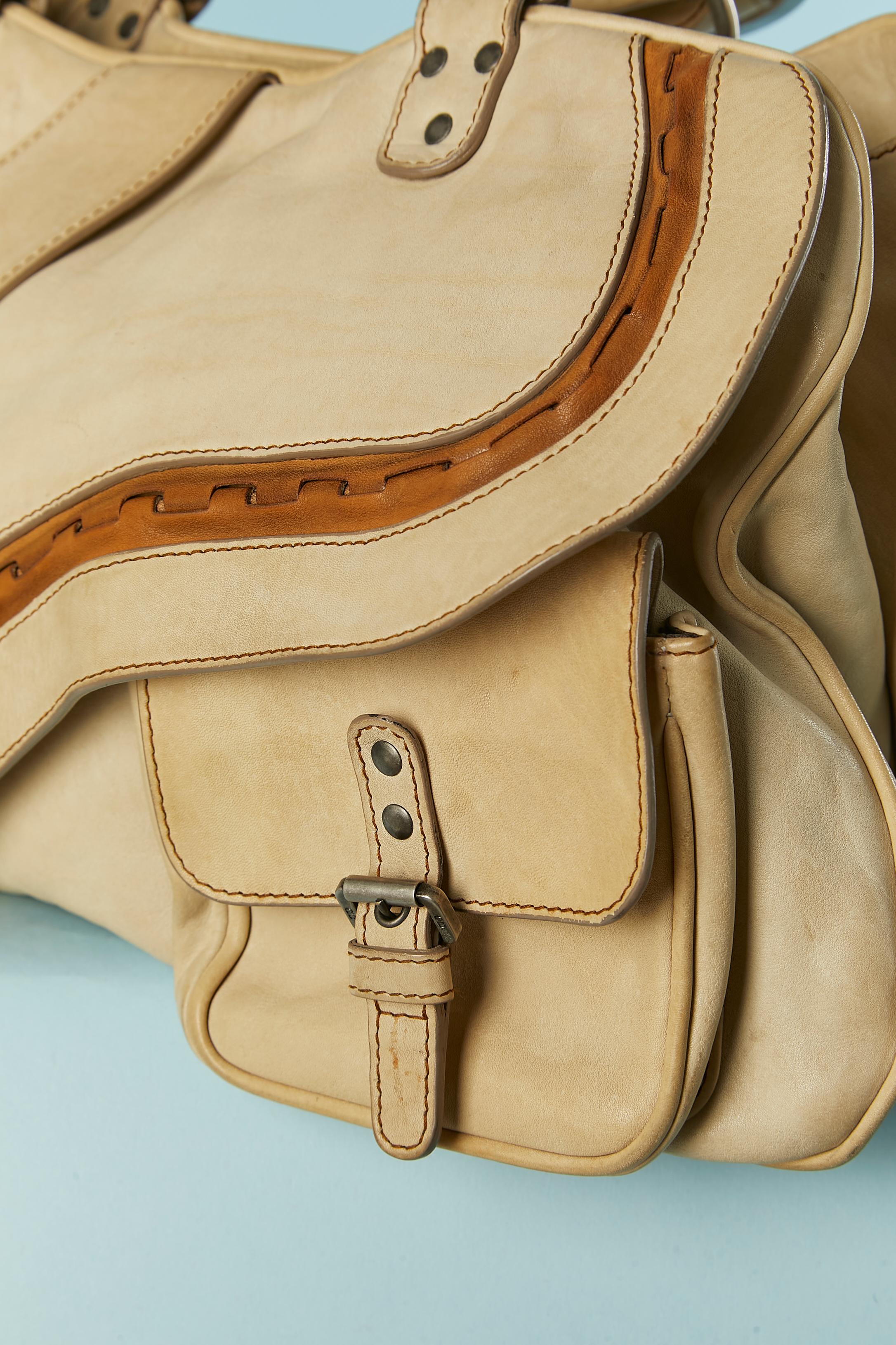 Beige Sac à poignée Gaucho de Christian Dior par John Galliano 2006