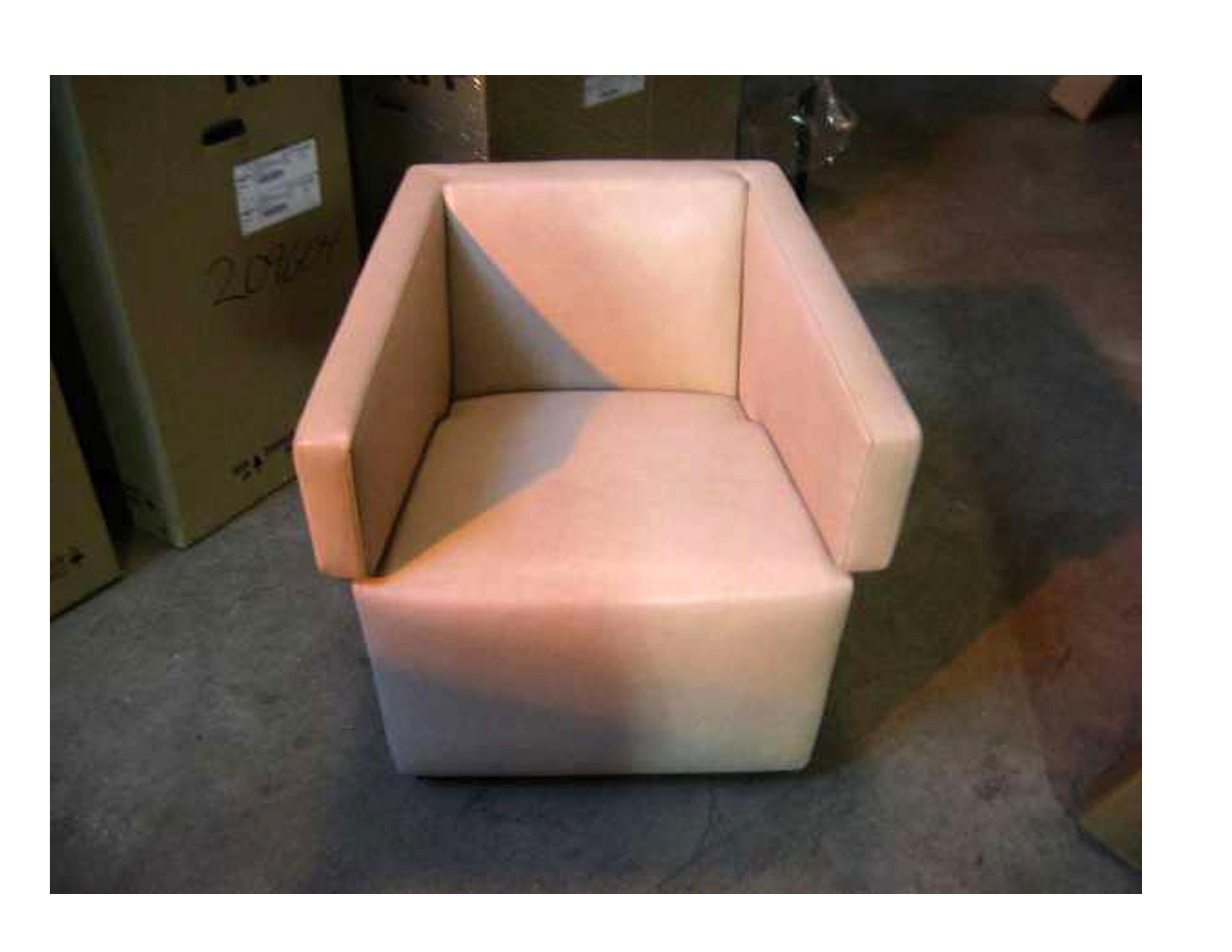 Wittmann Beige Leather Jazz Armchair In Good Condition In New York, NY