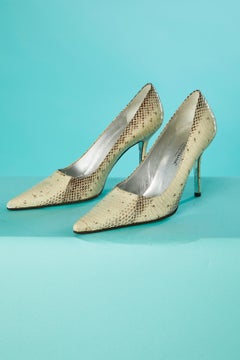 Beige leather pump Dolce & Gabbana