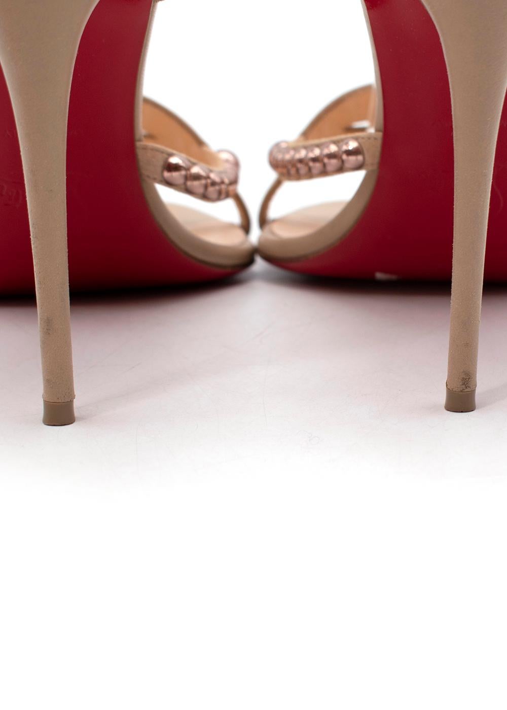 beige studded heels