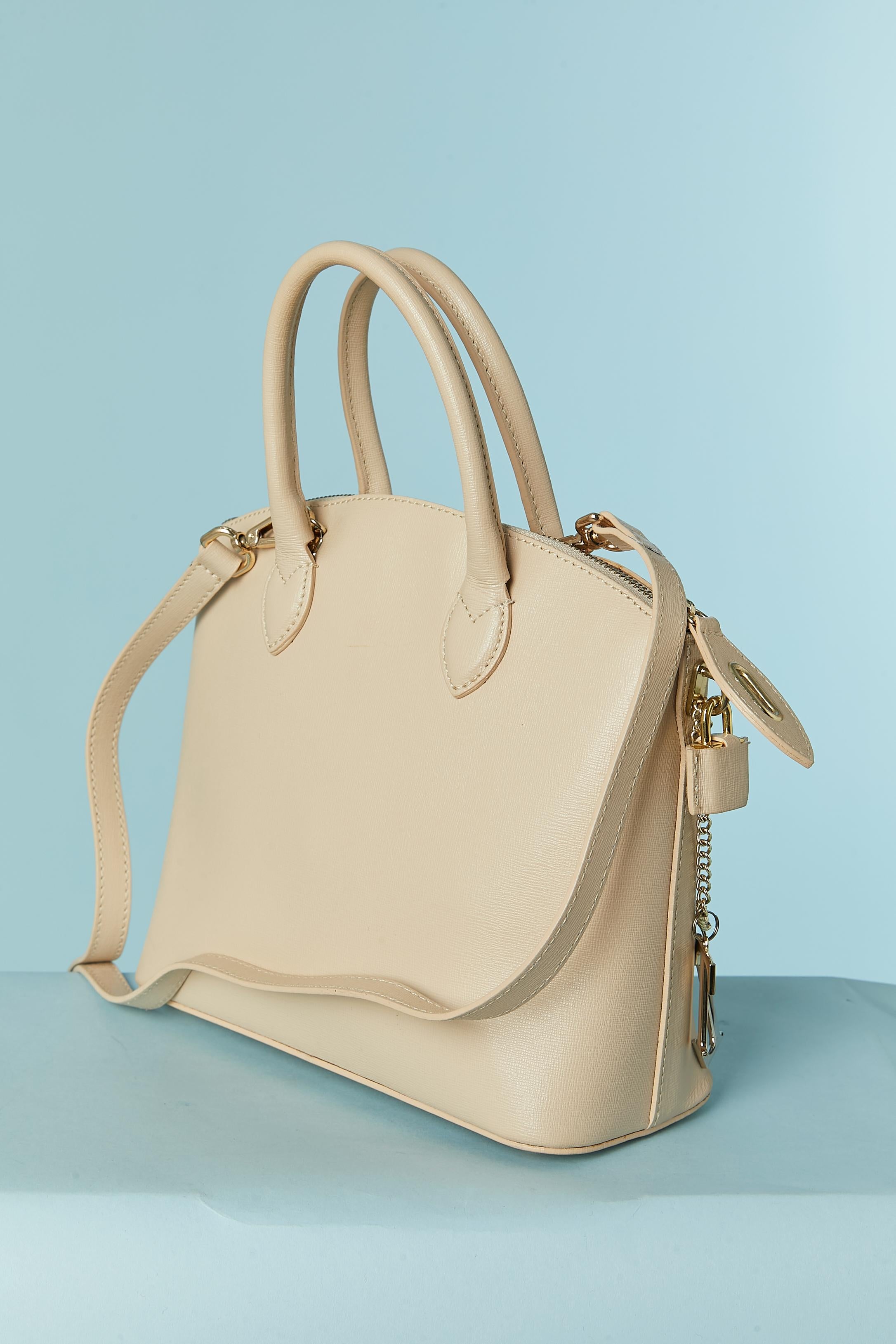 Beige Borsa top handle in pelle beige Tuscany Leather in vendita