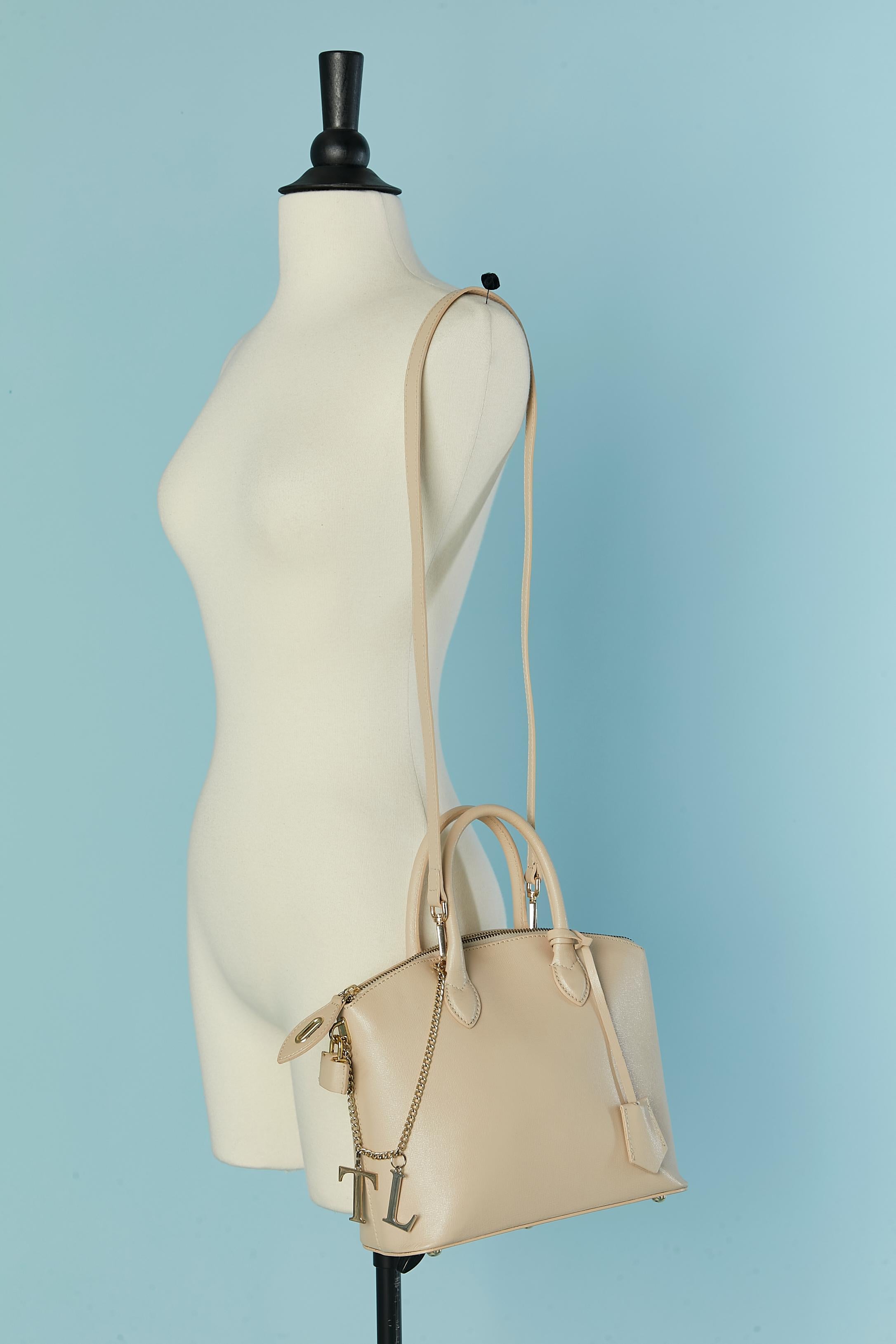Donna Borsa top handle in pelle beige Tuscany Leather in vendita
