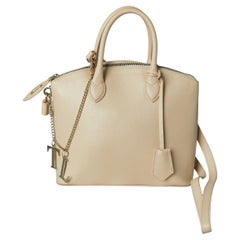 Beige leather top handle bag Tuscany Leather