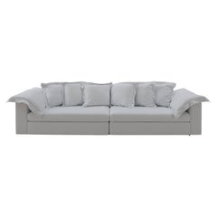 Beige Linen Bianna Sofa with Decor Cushions