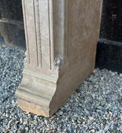 Beige Lumel Marble Fireplace In Neo-gothic Style Circa 1880