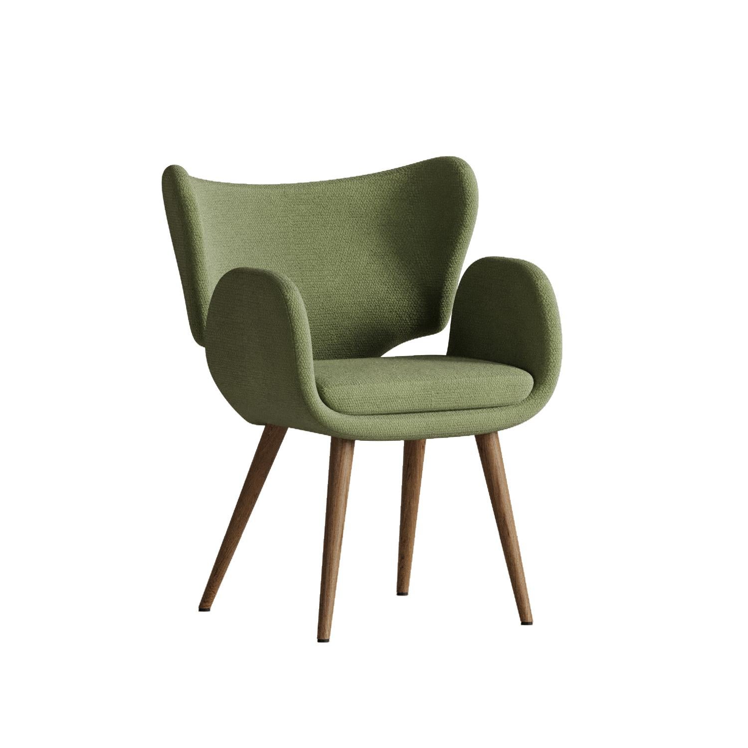 Contemporary Beige Madina Chair by Plyus Design For Sale