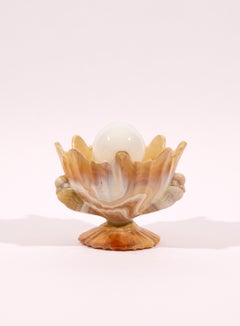 Beige Marble Glass Contemporary Table Lamp by Nusprodukt in Stock