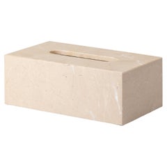 Beige Marble Rectangular Tissue Box