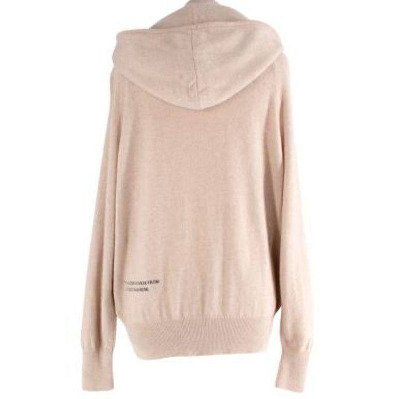 Women's Beige marl cashmere-blend hoodie & joggers For Sale