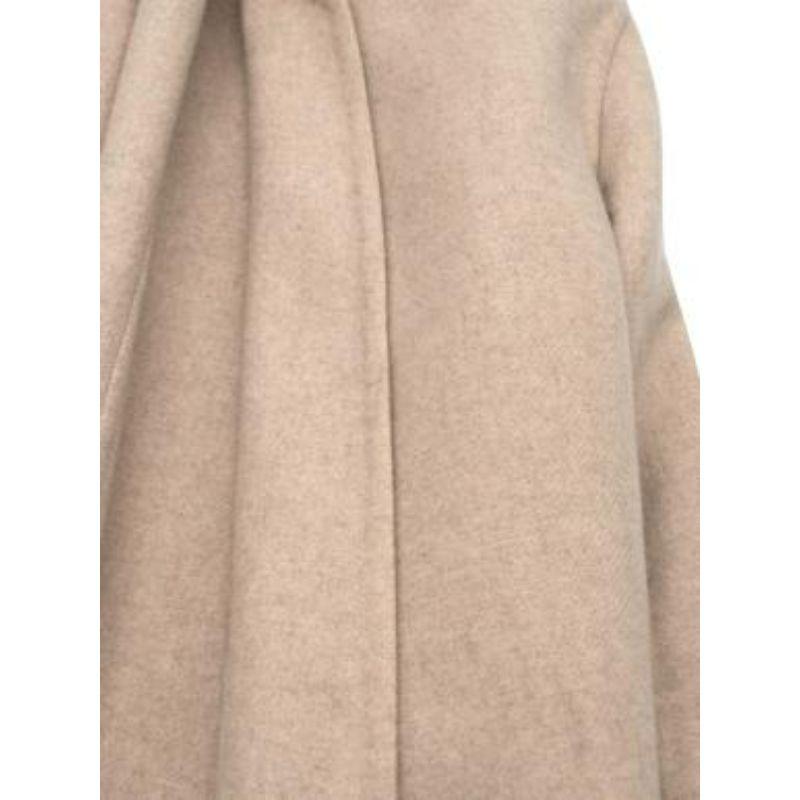 Women's beige marl double faced cashmere coat