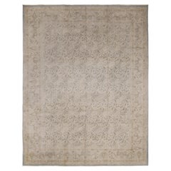 Beige Mashad Wool Hand Knotted Rug 10 ft x 13 ft , Almond Boteh Elegance Beige Mashad Wool Hand Knotted Rug 10 ft x 13 ft , Almond Boteh Elegance