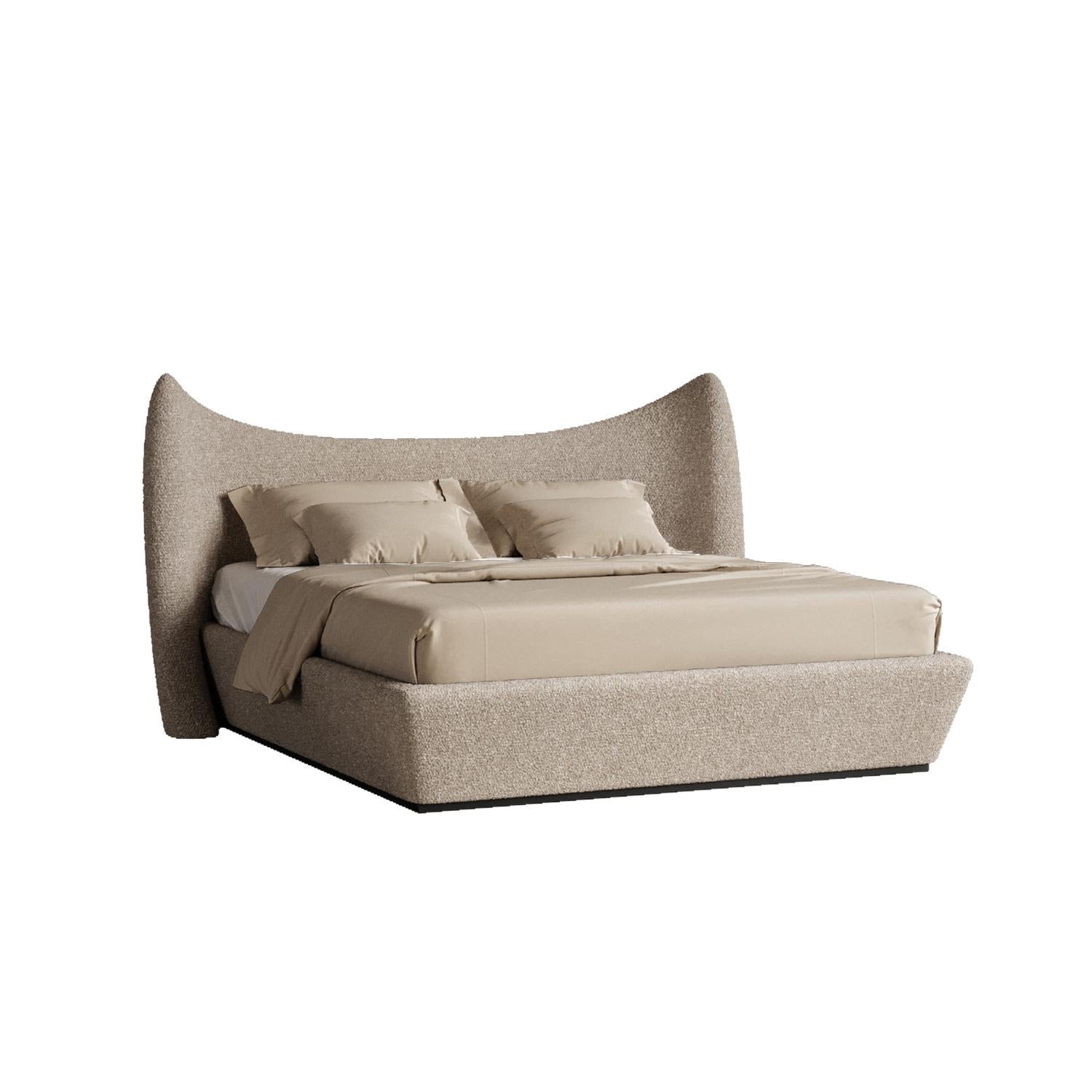 Beige Memory Bed by Plyus Design In New Condition For Sale In Geneve, CH