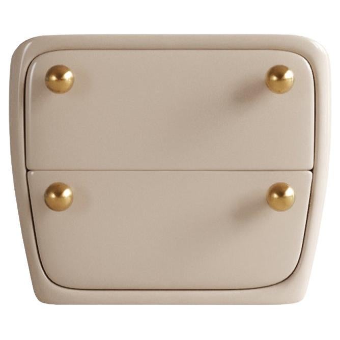 Table de chevet à mémoire de forme beige par Plyus Design en vente