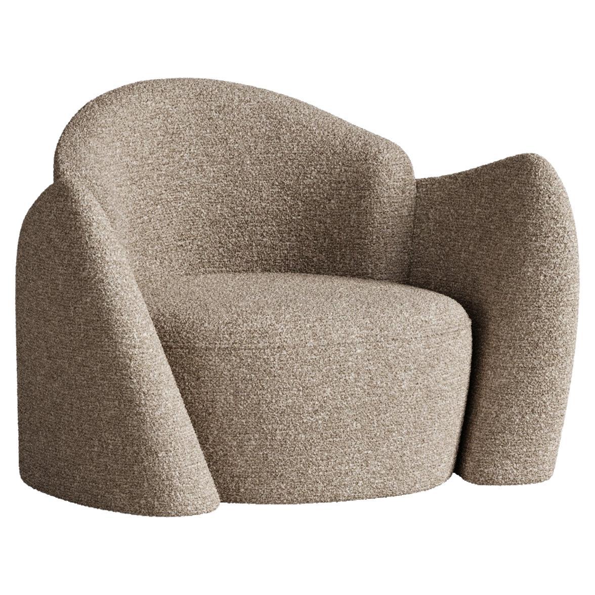 Chaise à mémoire de forme beige par Plyus Design