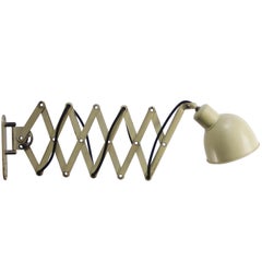 Beige Metall Vintage Industrie Schere Scone Wandleuchte