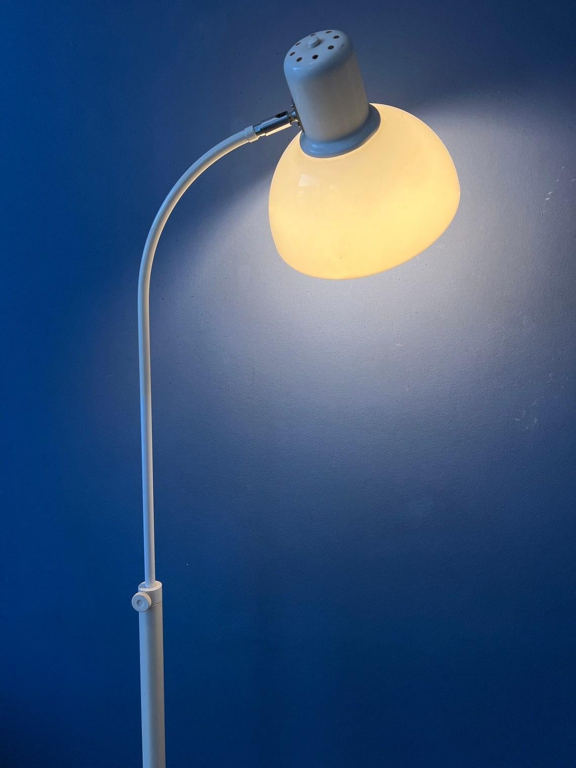 Beige Mid Century Floor Lamp with Plexiglass Shade, 1970s In Good Condition For Sale In ROTTERDAM, ZH