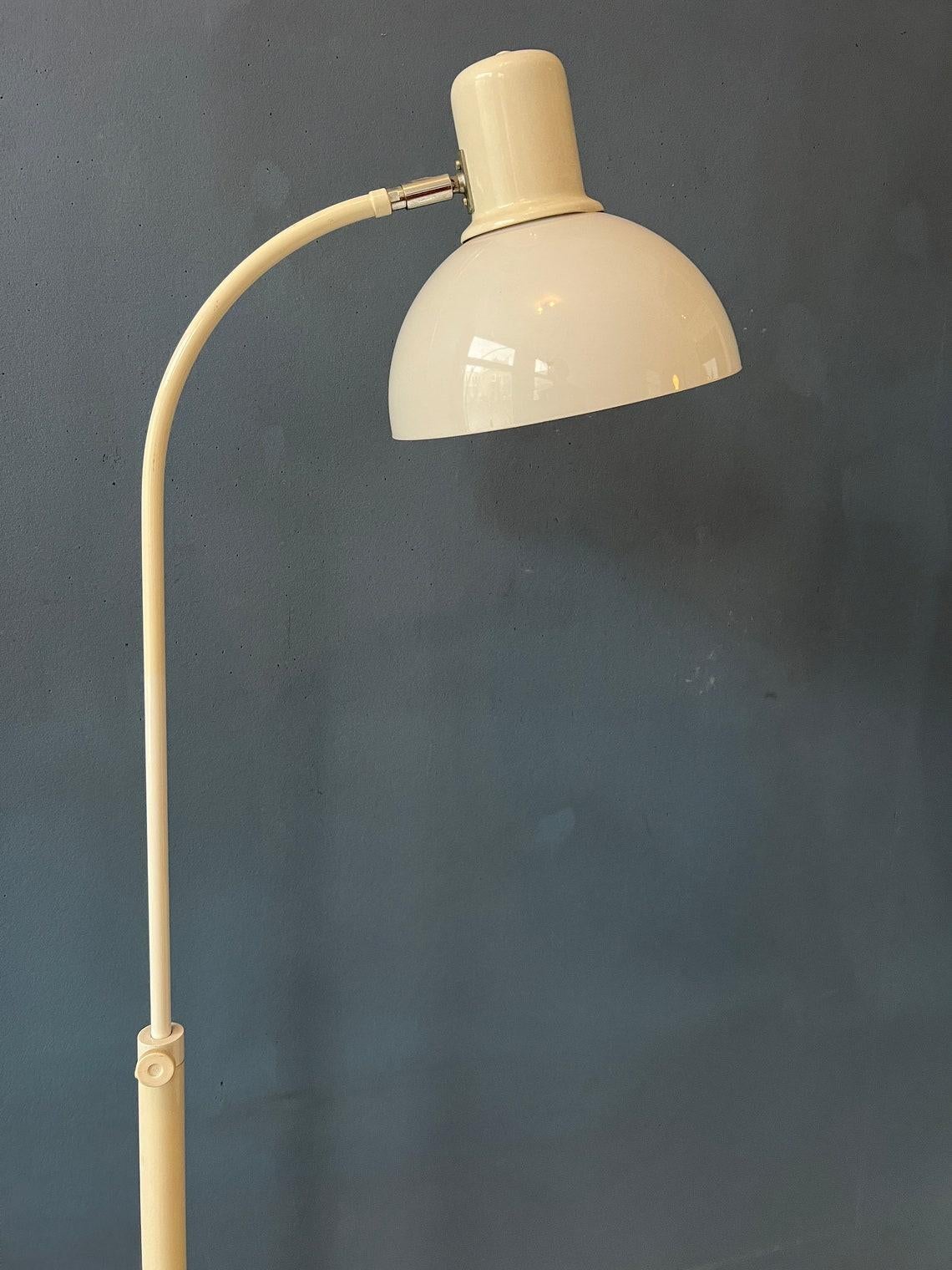 Beige Mid Century Floor Lamp with Plexiglass Shade, 1970s For Sale 2