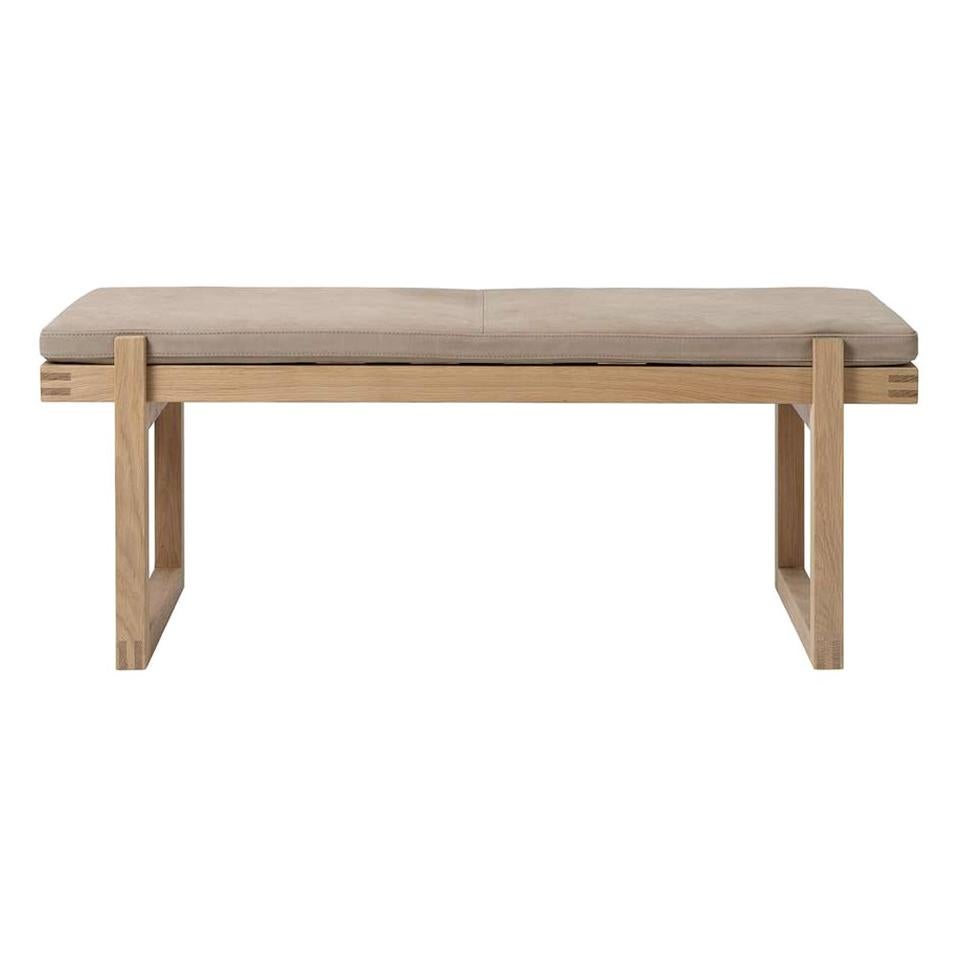 Beige Minimal Bench by Kristina Dam Studio