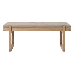 Beige Minimal Bench by Kristina Dam Studio